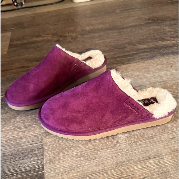 Koolaburra Shoes Koolaburra By Ugg Womens Sonele Plum New Size 9 Suede And Faux Fur Slippers